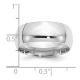SS Rhodium-plated 9mm Comfort Fit Size 8 Band