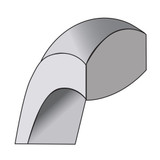 SS Rhodium-plated 9mm Comfort Fit Size 8 Band