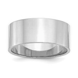 SS Rhodium-plated 9mm Flat Size 8 Band