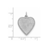 SS Rh-plt Engraveable Heart Patterned Polished Front/Satin Back Disc - QM-938E246C-2783