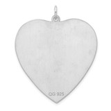 SS Rh-plt Engraveable Heart Polished Front/Satin Back Disc Charm - QM-4F04B6DE-3427