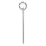 SS Rh-plt Engraveable Heart Polished Front/Satin Back Disc Charm - QM-816E641C-9117