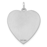SS Rh-plt Engraveable Heart Polished Front/Satin Back Disc Charm - QM-816E641C-9117