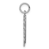 SS Rh-plt Engraveable Heart Polished Front/Satin Back Disc Charm - QM-90756E61-5194