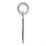 SS Rh-plt Engraveable Rectangle Polished Front/Satin Back Disc Charm - QM-C8CF3C10-7929