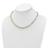 14k 29 1/6 carat Lab Grown Diamond VS/SI+ G+ Complete 17 inch Emerald Graduated Tennis Necklace