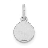 SS Rh-plt Engraveable Round Polished Front/Satin Back Disc Charm - QM-9A4323FB-2568
