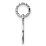 SS Rh-plt Engraveable Round Polished Front/Satin Back Disc Charm - QM-C1358354-2443