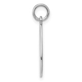 SS Rh-plt Engraveable Teardrop Polished Front/Satin Back Disc Charm - QM-4F6D7A4B-1996