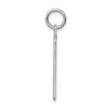 SS Rh-plt Pink Birth Certificate Polished Front/Satin Back Charm