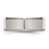 Stainless Steel Ridged Edge 8mm Polished Band - SR-157D4D9D-1232