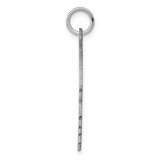 Sterl Silver Rh-plt Engraveable Boy Polished Front/Satin Back Disc Charm - QM-5E28C095-4101
