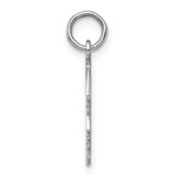 Sterl Silver Rh-plt Engraveable Boy Polished Front/Satin Back Disc Charm - QM-A663A9D9-6988