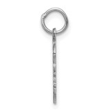 Sterl Silver Rh-plt Engraveable Girl Polished Front/Satin Back Disc Charm - QM-6E399FAA-7041