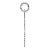 Sterl Silver Rh-plt Engraveable Girl Polished Front/Satin Back Disc Charm - QM-AD4C4536-7876