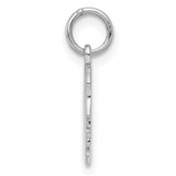 Sterl Silver Rh-plt Engraveable Girl Polished Front/Satin Back Disc Charm - QM-DC511FA7-3559
