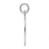 Sterl Silver Rh-plt Engraveable Oval Polished Front/Satin Back Disc Charm - QM-36A0F034-4516
