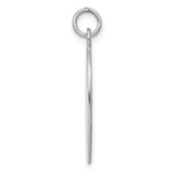 Sterl Silver Rh-plt Engraveable Oval Polished Front/Satin Back Disc Charm - QM-7D6BC1AD-2763