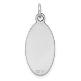 Sterl Silver Rh-plt Engraveable Oval Polished Front/Satin Back Disc Charm - QM-8FF25BDB-8369
