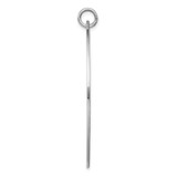 Sterl Silver Rh-plt Engraveable Oval Polished Front/Satin Back Disc Charm - QM-BCEF7B3E-6545