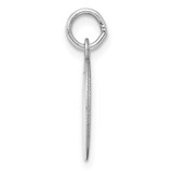 Sterl Silver Rh-plt Engraveable Oval Polished Front/Satin Back Disc Charm - QM-C4103EF2-3527