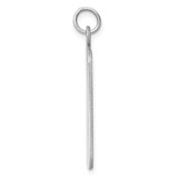 Sterl Silver Rh-plt Engraveable Rectangle Polished Front/Back Disc Charm - QM-4EF1486D-3677