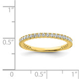 Sterling Shimmer Sterling Silver Gold-tone Flash Gold-plated 28 Stone CZ Band - QR-1CF5E520-3984