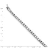 Sterling Shimmer Sterling Silver Rhodium Plated 4mm Cubic Zirconia 46 Stone 8 inch Bracelet