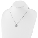 Sterling Shimmer Sterling Silver Rhodium-plated 16 inch 49 Stone Square CZ Necklace with 2 inch extender