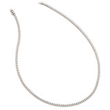 Sterling Shimmer Sterling Silver Rhodium-plated 18 inch 163 Stone CZ Riviera Necklace