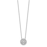 Sterling Shimmer Sterling Silver Rhodium-plated 18 inch 8 Stone CZ Round Necklace