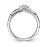 Sterling Shimmer Sterling Silver Rhodium-plated 27 Stone CZ Ring - QR-D67F65E8-4223