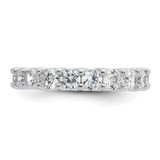 Sterling Shimmer Sterling Silver Rhodium-plated 3.5mm CZ 19 Stone Eternity Band