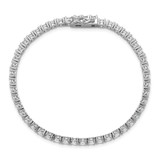 Sterling Shimmer Sterling Silver Rhodium-plated 3.5mm CZ 48 Stone 7 inch Bracelet