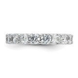 Sterling Shimmer Sterling Silver Rhodium-plated 3.75mm CZ 18 Stone Eternity Band