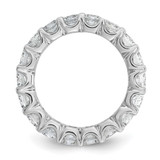 Sterling Shimmer Sterling Silver Rhodium-plated 3.75mm CZ 20 Stone Eternity Band