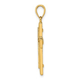 14K 2-D Cross Charm