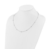 Sterling Shimmer Sterling Silver Rhodium-plated 3mm CZ 13 Stone 13 Station 20 inch Necklace