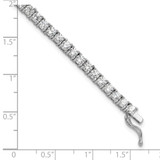 Sterling Shimmer Sterling Silver Rhodium-plated 3mm CZ 55 Stone 7 inch Bracelet