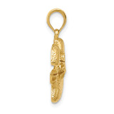 14K 2-D Double Football Helmets and Ball Charm