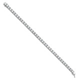 Sterling Shimmer Sterling Silver Rhodium-plated 5mm CZ 39 Stone 8 inch Bracelet