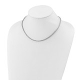 Sterling Shimmer Sterling Silver Rhodium-plated Bezel Set 1.7mm CZ 135 Stone 17 inch Necklace