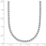 Sterling Shimmer Sterling Silver Rhodium-plated Bezel Set 1.7mm CZ 135 Stone 17 inch Necklace