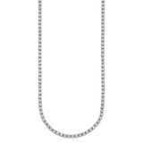 Sterling Shimmer Sterling Silver Rhodium-plated Bezel Set 1.7mm CZ 159 Stone 20 inch Necklace