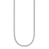 Sterling Shimmer Sterling Silver Rhodium-plated Bezel Set 2.3mm CZ 115 Stone 17 inch Necklace