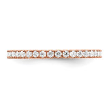 Sterling Shimmer Sterling Silver Rose-tone Flash Rose Gold-plated 28 Stone CZ Band - QR-966C8967-1713