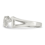 Sterling Silver & CZ Polished Mom Ring - QR-EE77A6A1-7985