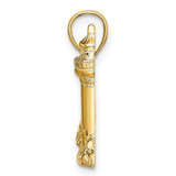 14K 2-D Nubble Lighthouse Charm