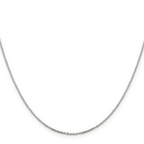 Sterling Silver .95mm Diamond-cut Forzantine Cable Chain w/4in ext.
