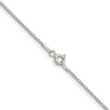 Sterling Silver .95mm Diamond-cut Round Box Chain w/4in ext.